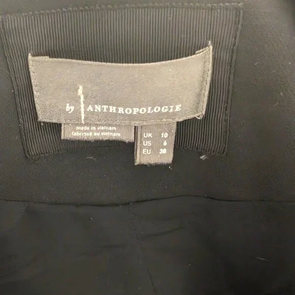 Anthropologie Black Blazer Tie Open Back Dress - 6 - Picture 6 of 6